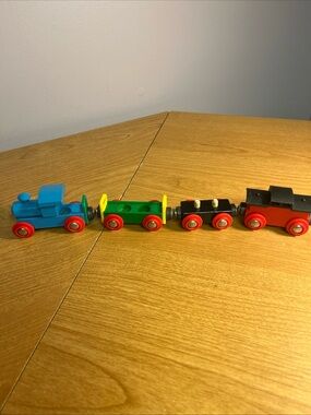 Genuine Brio Wooden Railway Rare Train Vintage 1980s Freight Train